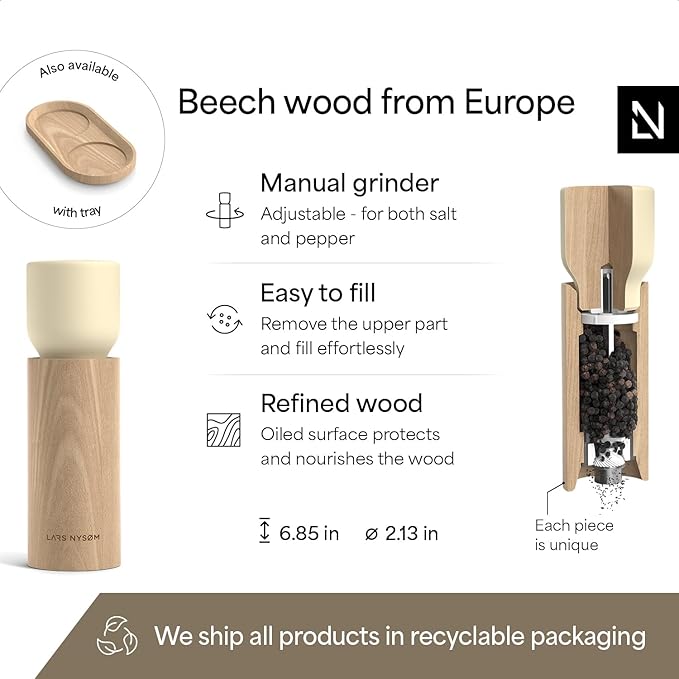 LARS NYSØM Wooden Salt and Pepper Grinder Set Manual - Image 4