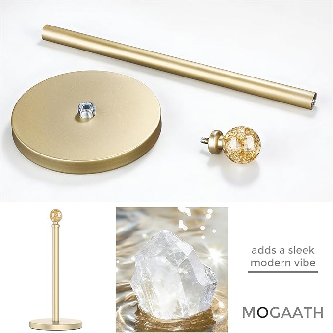 Gold Paper Towel Holder Countertop, Unique Gold Ball Decor, Brass Paper Towel - Image 9