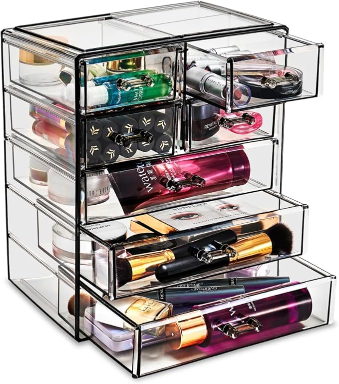 Sorbus Acrylic Makeup Organizer Set, 7-Drawer Vanity & Countertop Cosmetic - Image 9