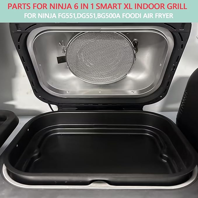 2-Pack Splatter Shield for Ninja FG551 DG551 BG500A Foodi Air Fryer Accessories - Image 3