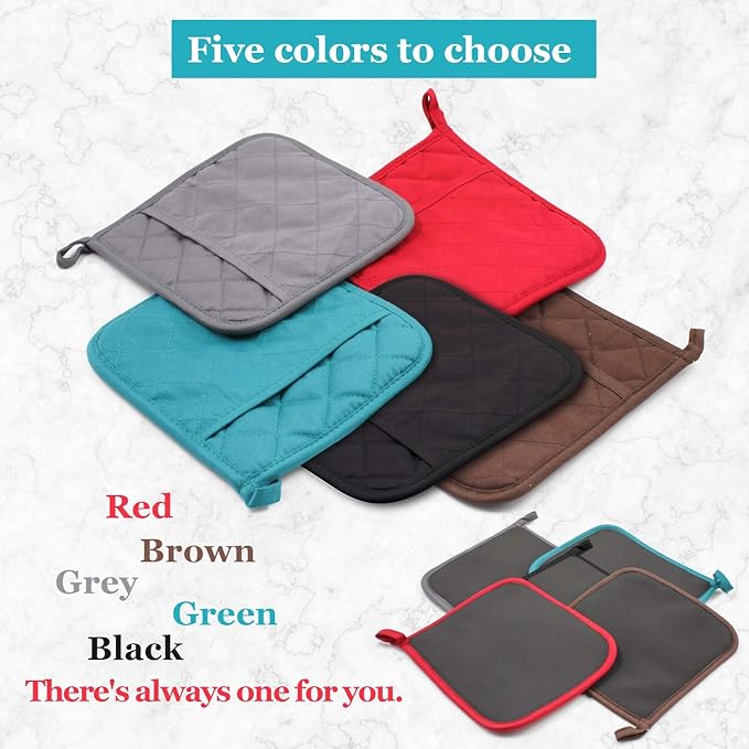 2Pcs Cotton and Neoprene Oven Pads Pot Holders - Image 9