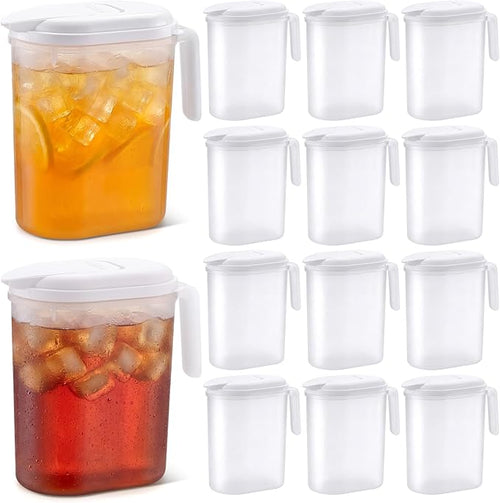 12 Pcs 2 Quart / 0.5 Gallon Plastic Pitchers by Unknown