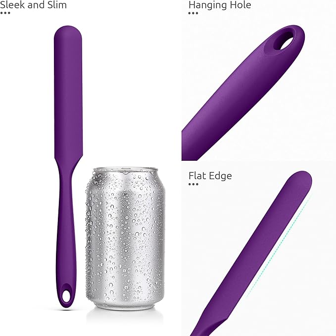 U-Taste Skinny Silicone Jar Spatula: 600ºF Heat-Resistant Food-Grade 10in Long - Image 6