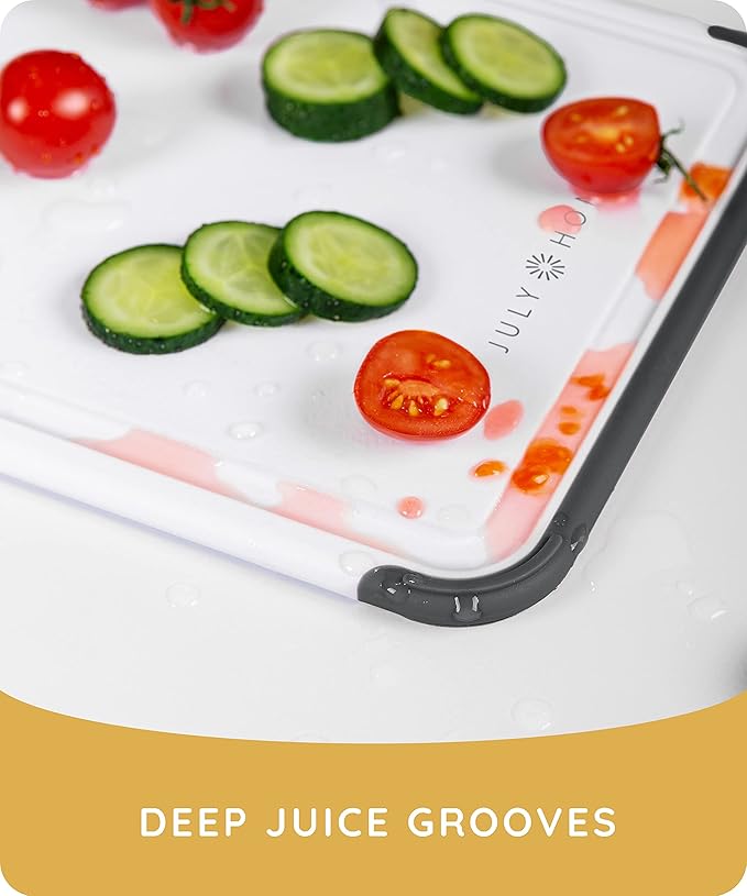 Cutting Boards for Kitchen, Plastic Cutting Board Set of 2, Dishwasher Safe - Image 7