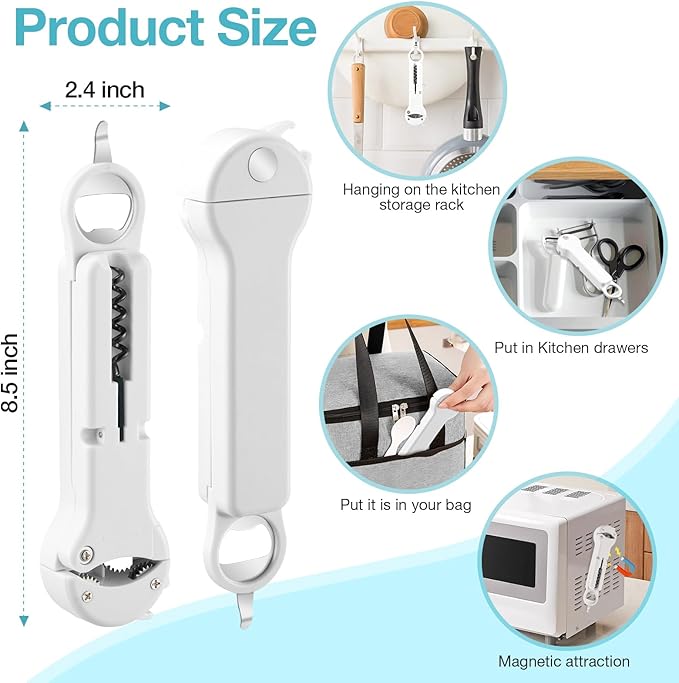 7-in-1 Jar Opener for Seniors – Magnetic adjustable Jar Opener & Bottle Opener - Image 5