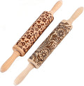Wooden Embossed Rolling Pin for Baking & Crafts-Easy to Clean, Lightweight by Unknown