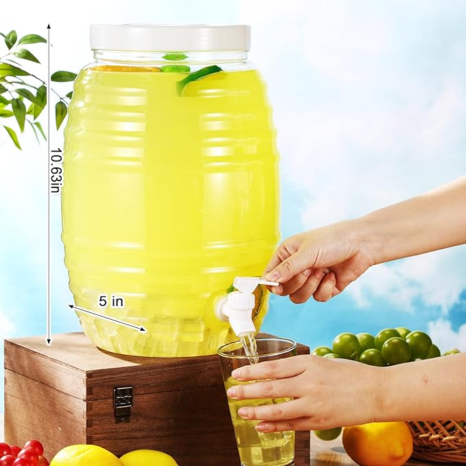 Honeydak 2 Pcs 2.7 Gallon Plastic Drink Dispenser - Image 2