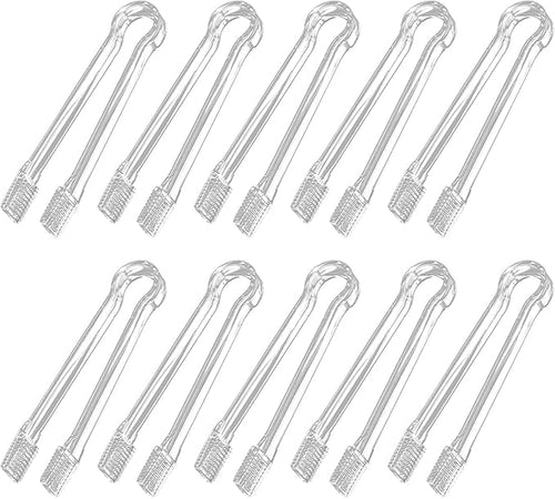 10 Pcs Plastic Buffet Serving Tongs, 6.3 Inches by Hmxpls