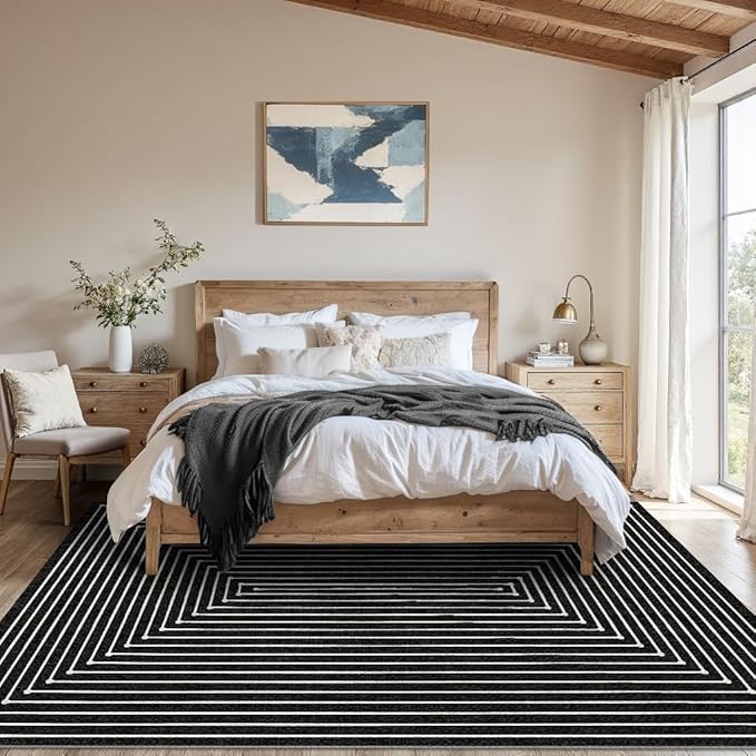 Latte&Fog 5x7 Area Rugs for Living Room Bedroom, Modern Abstract Washable Rug - Image 4