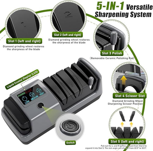 5-in-1 Electric Knife Sharpener - Image 2