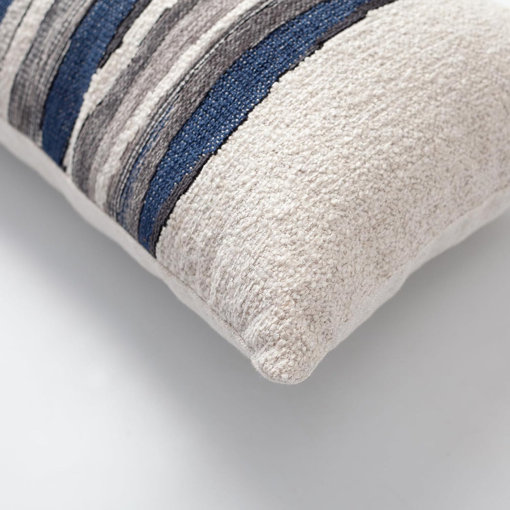 Throw Pillow Covers 20x20 Inch, Pack of 1 Textured Linen Blend with Woven Str...