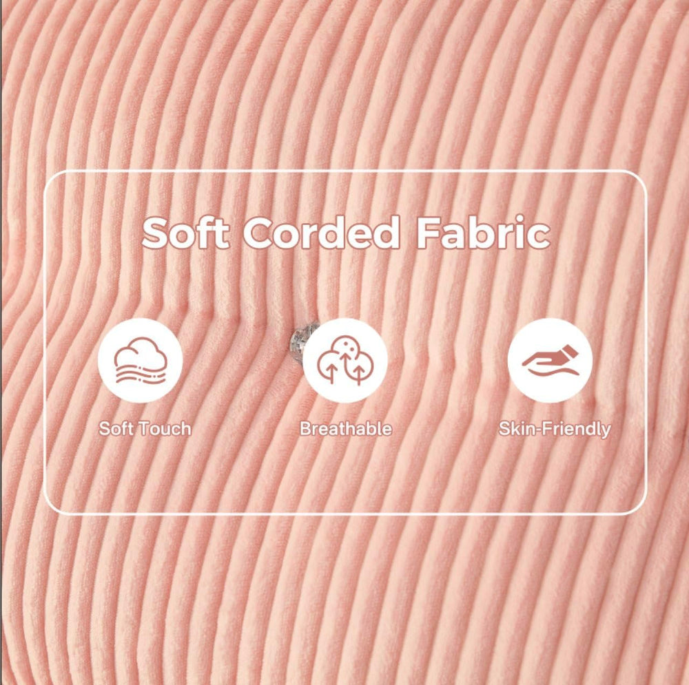 Pink Boneless Chair Bed with Pillow & Blanket, Foldable Sofa Bed