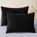 CaliTime Throw Pillow Covers Decorative 20 X 26 Inches Pack of 2 Cozy Chenille by CaliTime