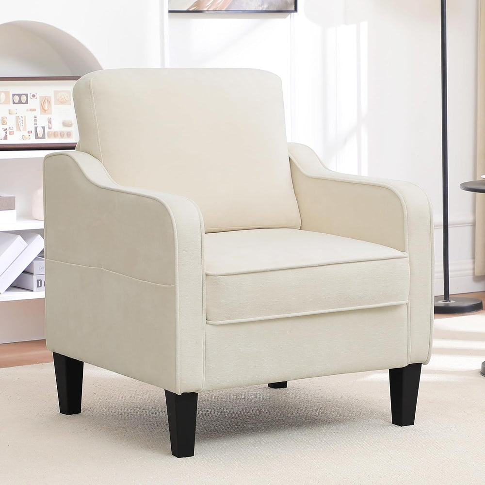 Accent Chair for Living Room, Mid Century Modern Reading Chair for Bedroom, U...