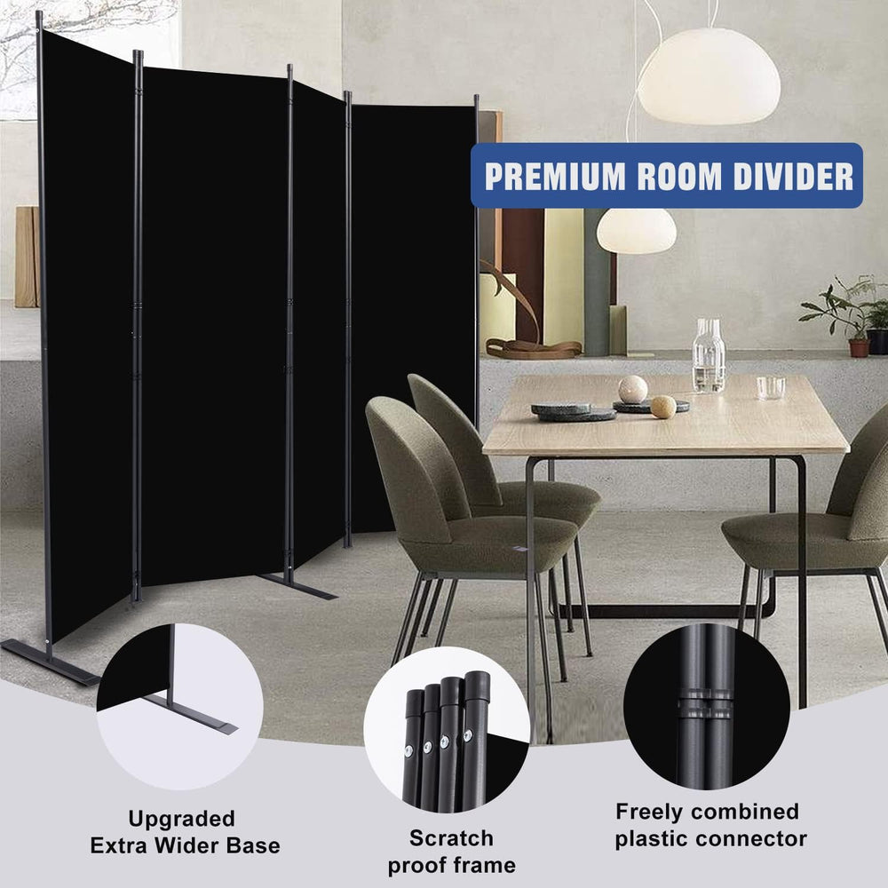 Room Divider 4 Panel-88''Wide,6FT Room Dividers and Folding Privacy S...