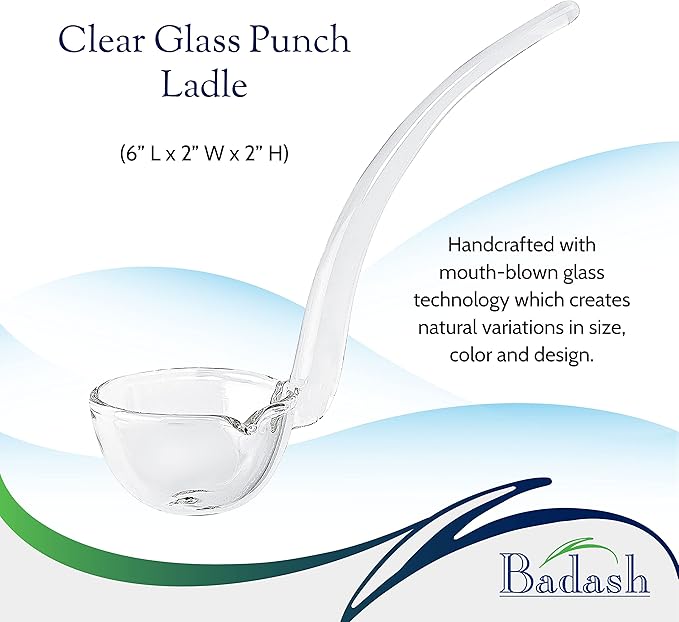Badash 6" Small Glass Gravy Ladle, Artisan Heritage Quality Mouth-Blown - Image 4