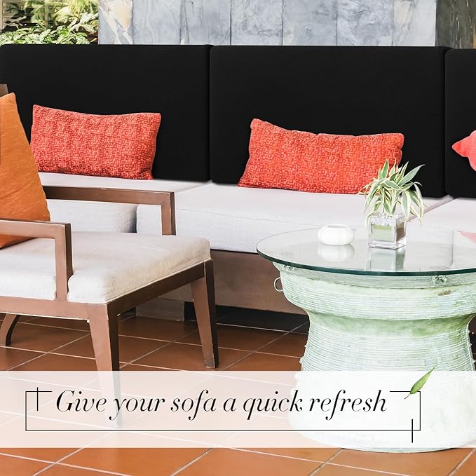 Newwiee Set of 4 Stretch Patio Cushion Covers Sofa Couch Seat Chair Slipcovers - Image 5