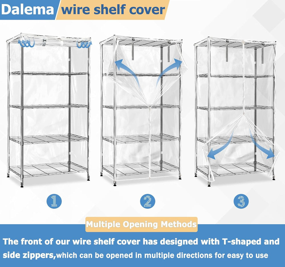 Waterproof Shelf Cover,Durable Dustproof Storage Wire Rack Covers,Outdoor She...