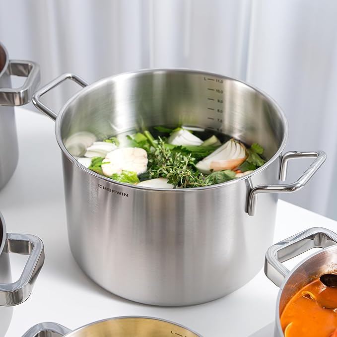 316 Stainless Steel 12.7 Quart Heavy Duty Stock Pot - Image 9