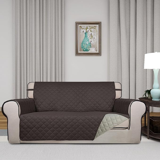 PureFit Reversible Quilted Sofa Cover, Water Resistant Slipcover Furniture - Image 2