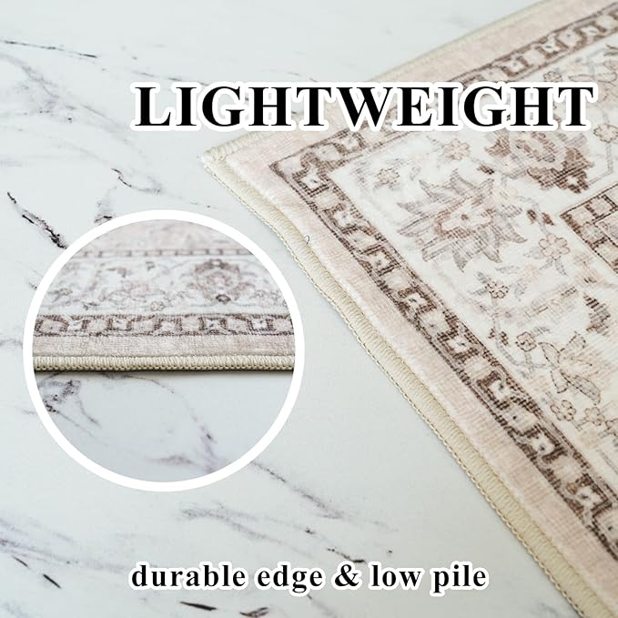 Washable 6ft Circle Round Rug: 6x6 Low-Pile Circular Rug - Image 7
