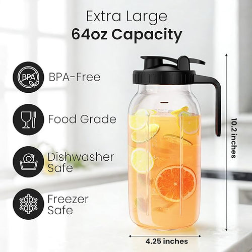 64oz Mason Jar Pitcher - Image 2