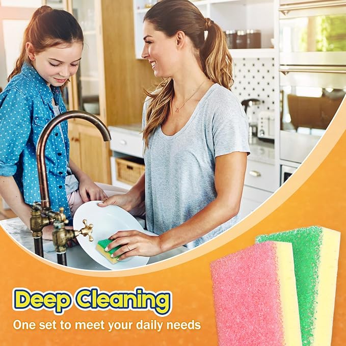 LAUNDRYLUX Scrub Sponge, Dual-Sided Temperature-Responsive Scrubber - Image 6