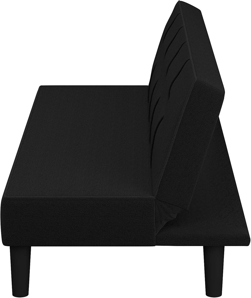 Serta Futon Twin Sofa Bed, Smaller, Black
