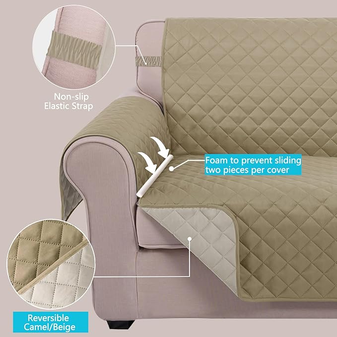 U-NICE HOME Recliner Chair Covers Reversible Chair Cover Pet Covers - Image 3