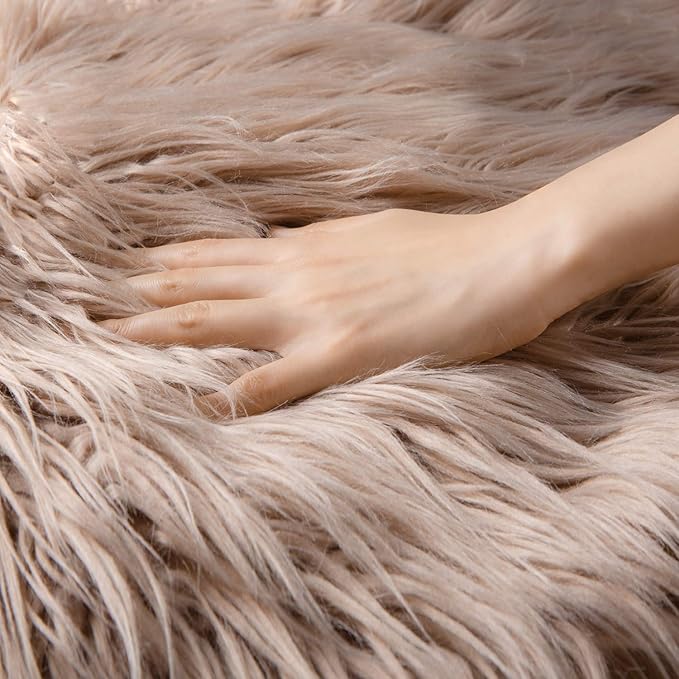 Ashler Faux Fur Rug, Fluffy Shaggy Area Rug Ultra Soft 2 x 2.9 Feet Rectangle - Image 6