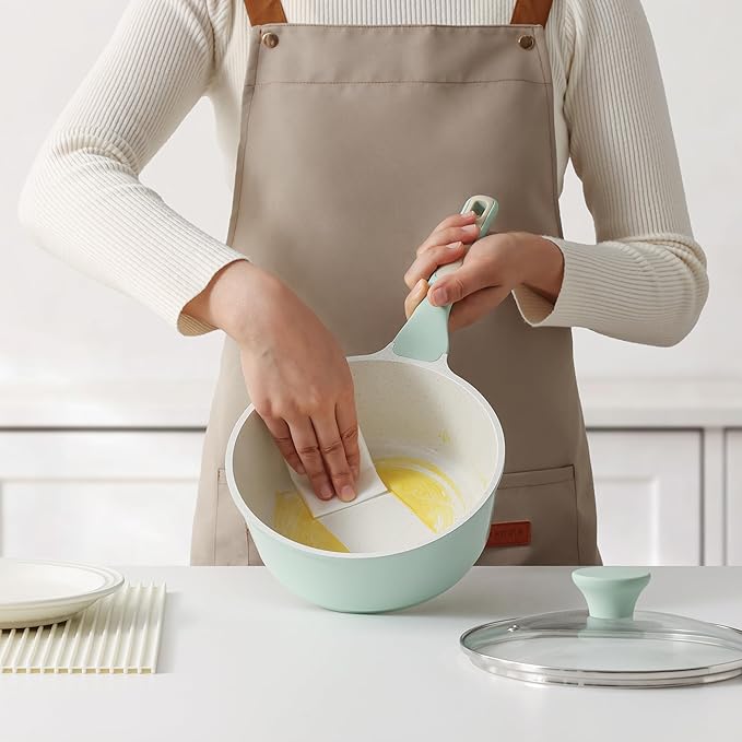 SENSARTE White Ceramic Nonstick Saucepan - Image 8