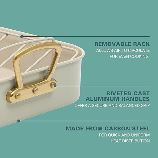 Gibson Home Broxton 2-Piece Nonstick Roaster Pan - Image 3