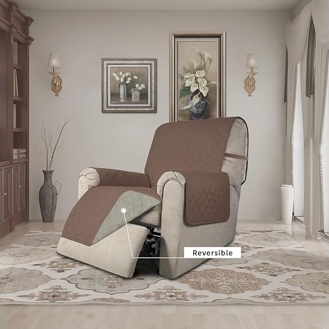 Easy-Going Recliner Chair Slipcover Reversible Sofa Cover Water Resistant Couch - Image 2