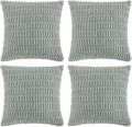 Fancy Homi 4 Packs Grey Blue Decorative Throw Pillow Covers 22x22 Inch by Fancy+Homi