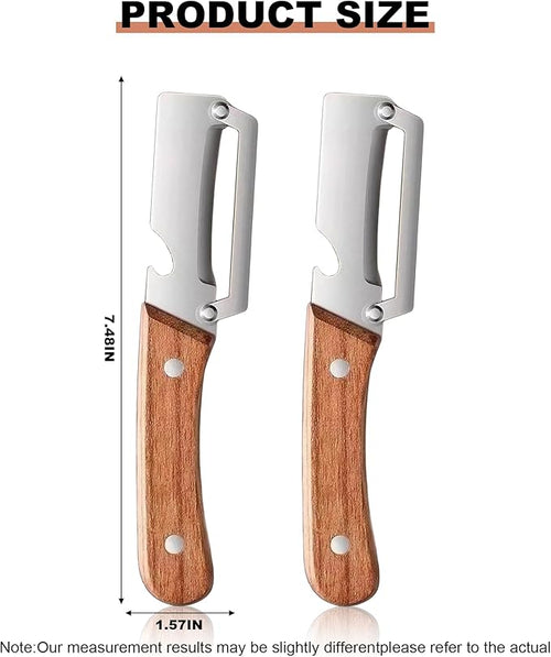 2 Pack Multi-Functional Stainless Steel Thickened Fruit Peeler Knife - Image 2