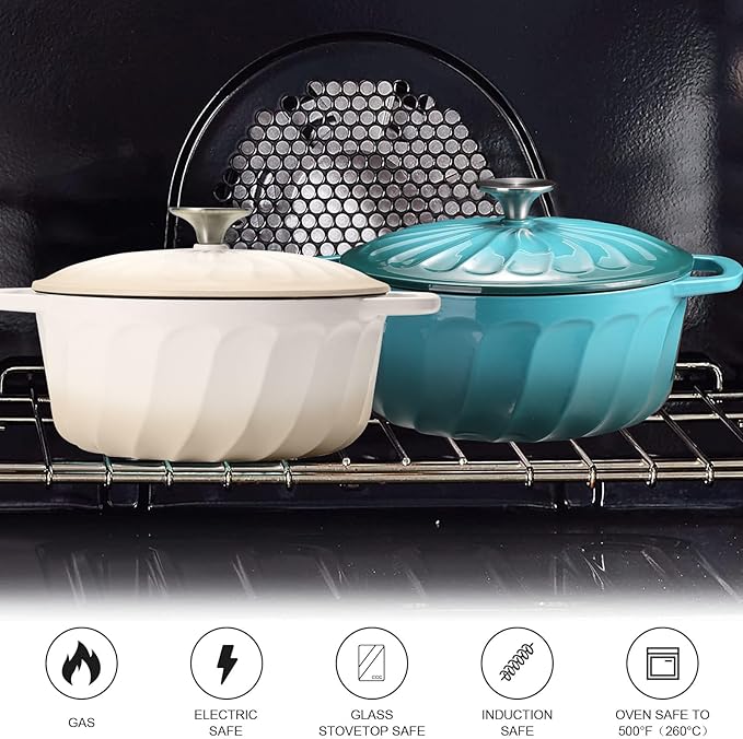 6 QT Enameled Cast Iron Dutch Oven