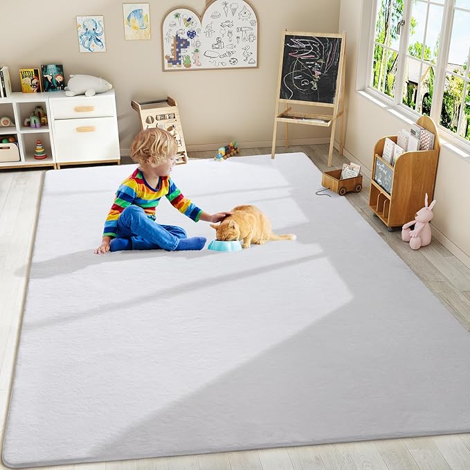 Amearea Large Modern Area Rugs for Bedroom Living Room, 5x8 Feet White - Image 8