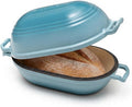 Enameled Cast Iron Dutch Oven for Sourdough Bread Baking, 11 x 7 Inch Oval Cast by FRRLY