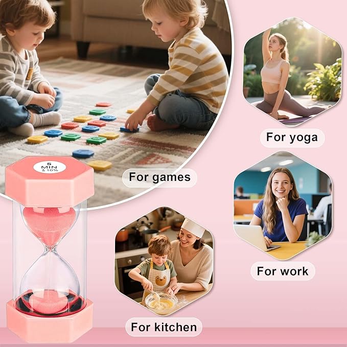 Sand Timer 15 Minute Hourglass, Unbreakable Hexagon Sand Clock 15 Min, Reloj De - Image 6