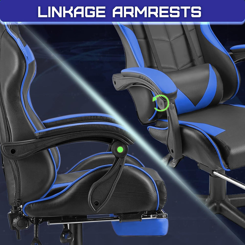 Huracan Gaming Chair with Footrest, Ergonomic Computer Chair Lumbar Support, ...