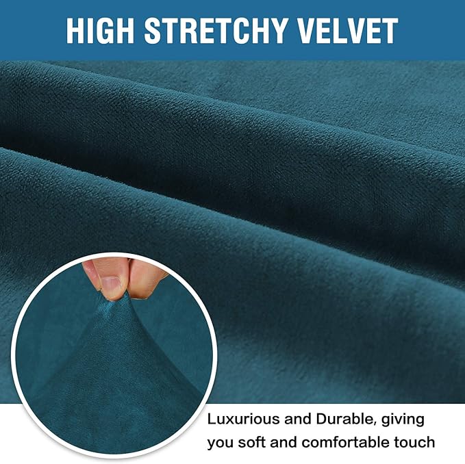 H.VERSAILTEX Stretch Velvet Loveseat Covers - Image 3