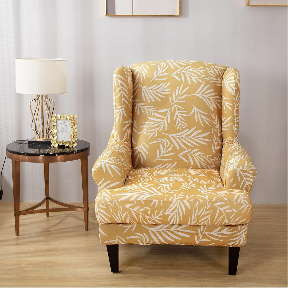 Wingback Chair Cover, Stretch Spandex Wing Chair Slipcovers 2 Piece, Wingback...