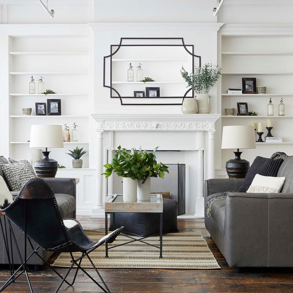 Large Wall Mirrors for Decor, Black Bathroom Mirror 40''X28''