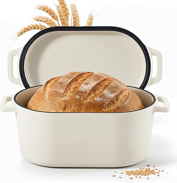 Dutch Oven for Bread Baking, 3.4 QT Bread Dutch Oven for Sourdough, Enamelled