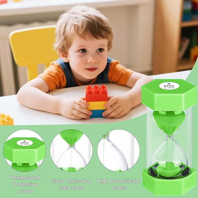 Hourglass 45 Minute Sand Timer, Colorful Hour Glass Sandglass - Image 5