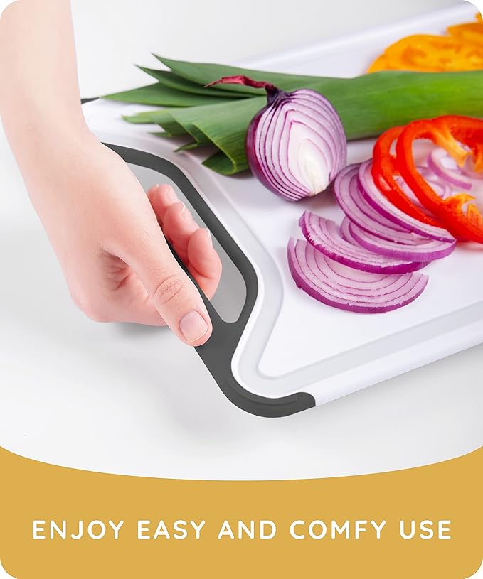 Cutting Boards for Kitchen, Plastic Cutting Board Set of 2, Dishwasher Safe - Image 6