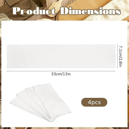 4 Rolling Pin Covers 14.96 x 1.97 Inch Cotton White Rolling Pin Sock Sleeve - Image 2