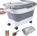15-23 Lbs Dog Food Storage Container, Collapsible Dog Food Container by DDMOMMYCOLLAPSIBLEFOODSTORAGECONTAINERFAMILY