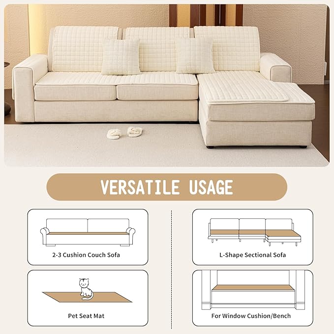 Velvet Couch Covers for Dogs, Dog Sectional Couch Covers, Pet Couchs Cover for - Image 4