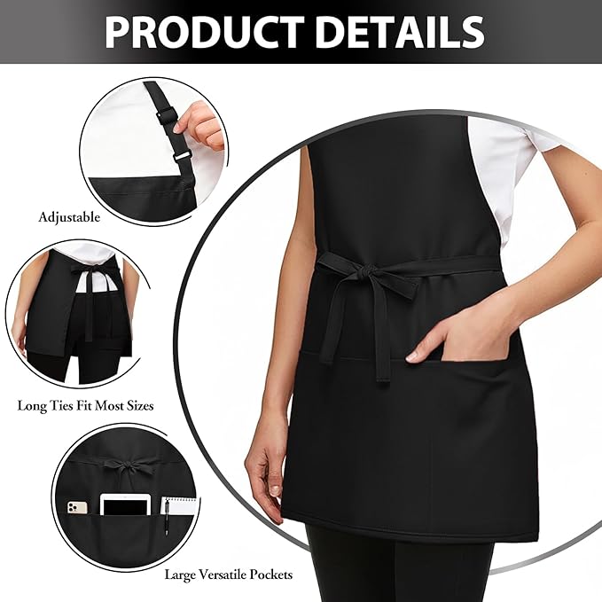 BOHARERS Kitchen Cooking Apron Unisex Adjustable chef apron - Image 2